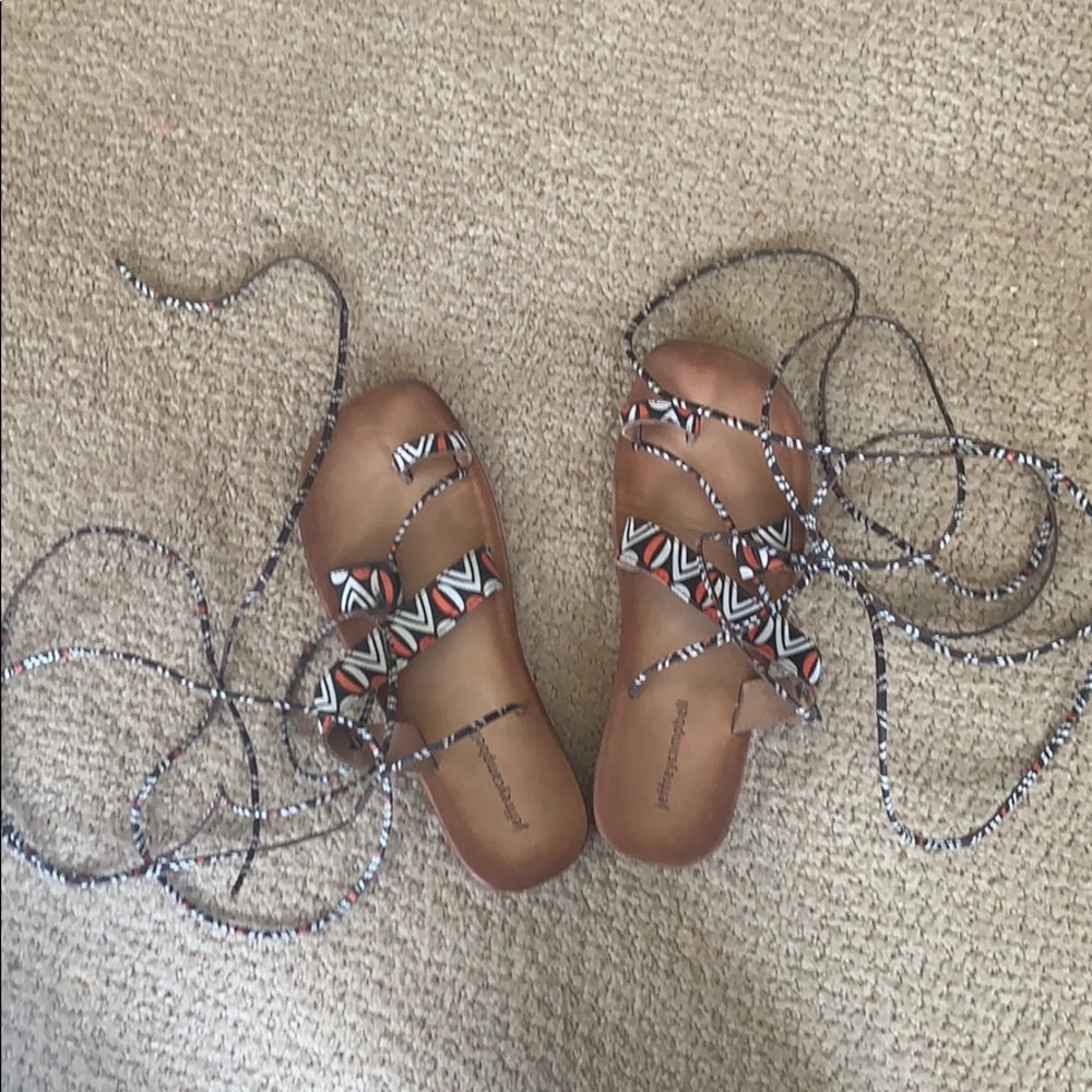 Wrap around sandals